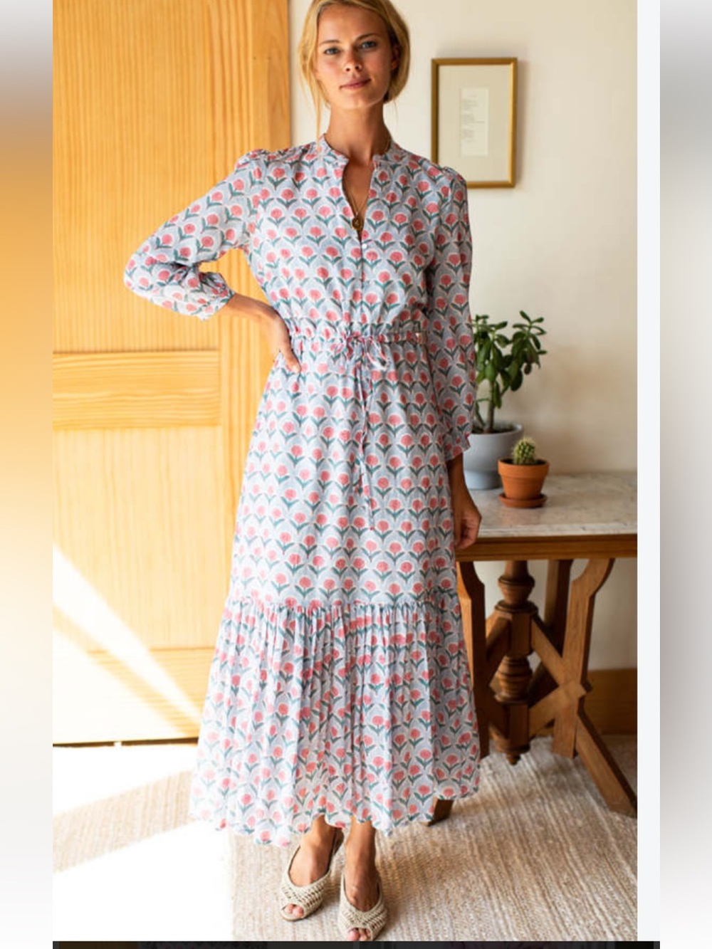Emerson Fry organic cotton floral maxi dress